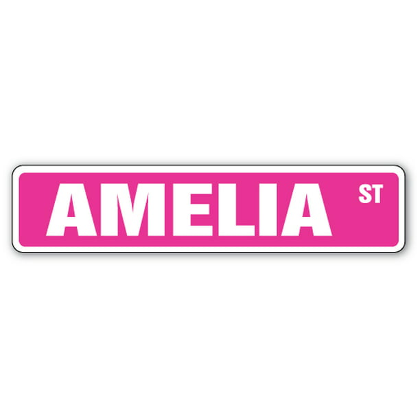 Indoor/Outdoor AMELIA Street Sign Childrens Name Room Decal 